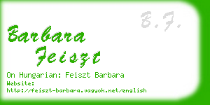 barbara feiszt business card